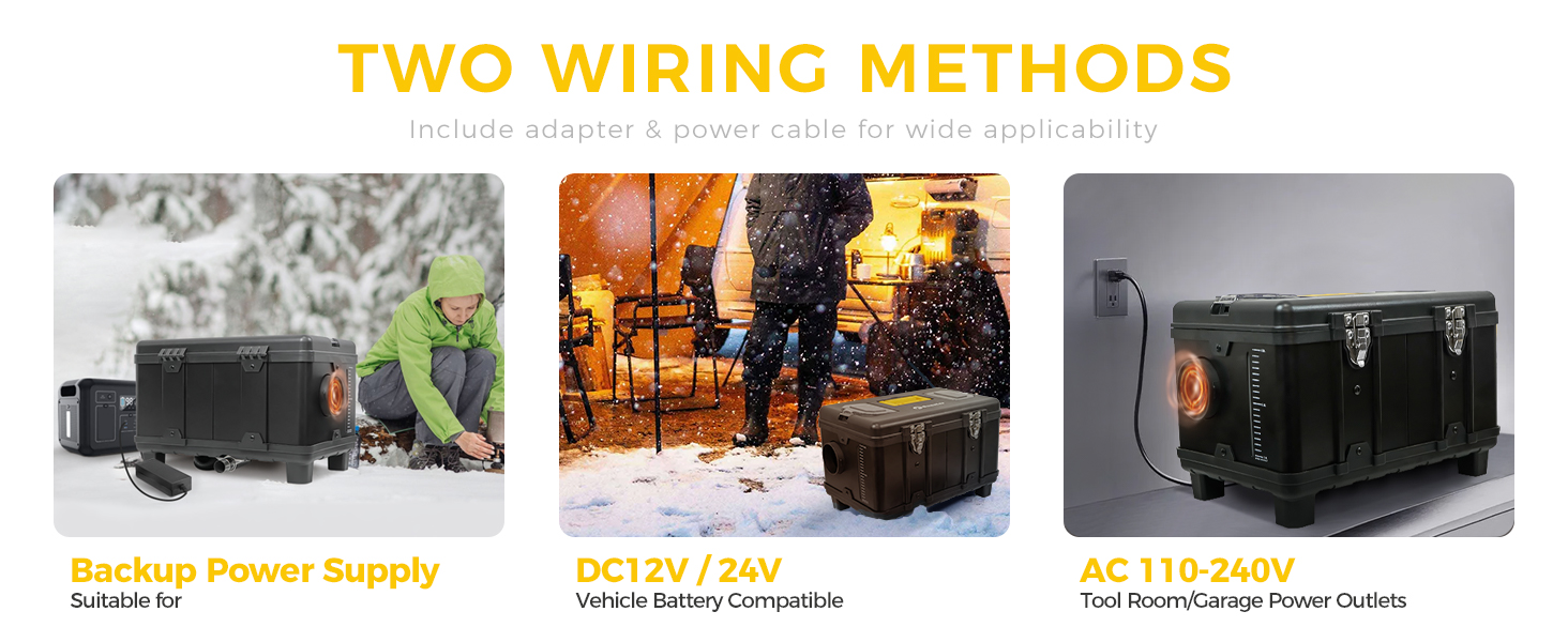 Дизельна автономка 8kW для вантажівок, фургонів, кемперів з Wi-Fi та адаптером, 12/24V/240V, автоматичний старт/стоп, вентиляція, чорна