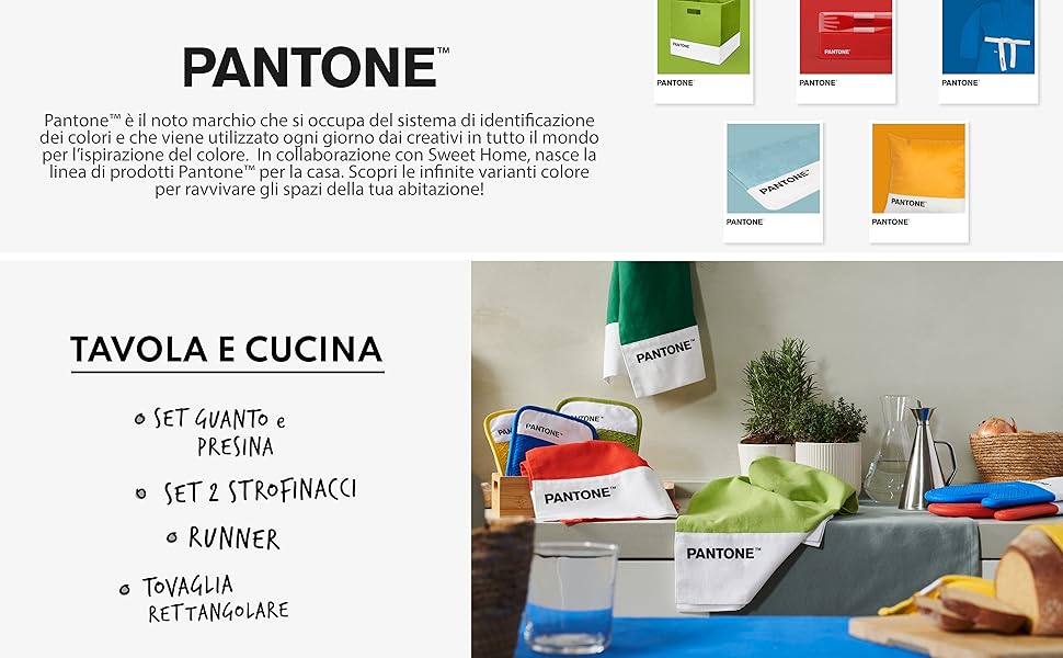 Кухонний набір Pantone, бавовна, термостійкий до 250 C, білий/салатовий