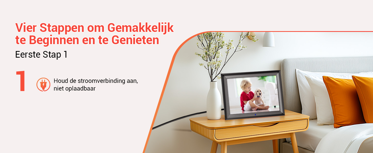 Цифровий фоторамка OBVHNUA 10.1 дюйма з IPS екраном (1280x800) та пультом, USB/SD (128GB), автоповорот, відтворення фото/музики/відео