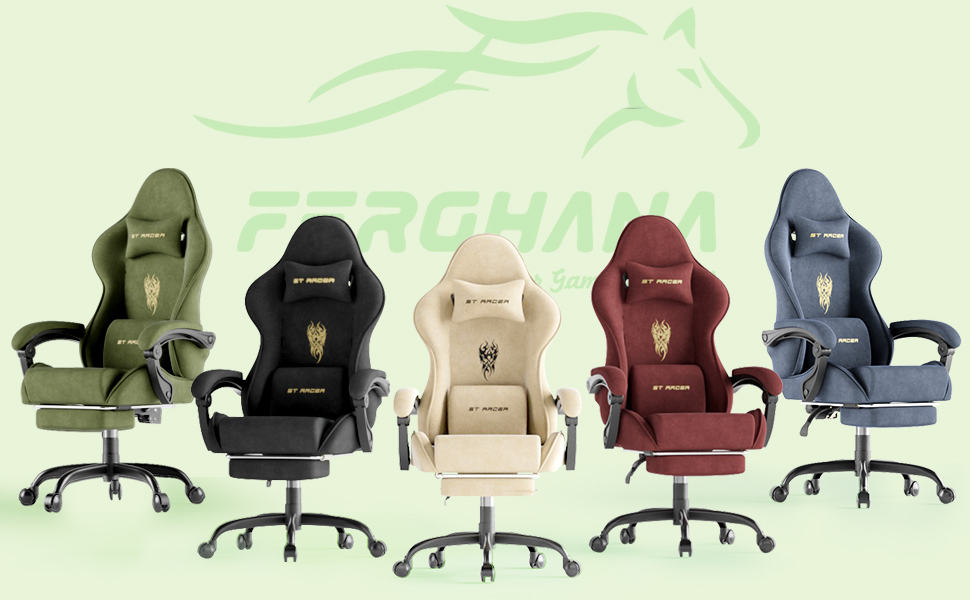 Ігровий крісло Ferghana Ergonomisch: комфорт та підтримка для геймерів, зелений колір