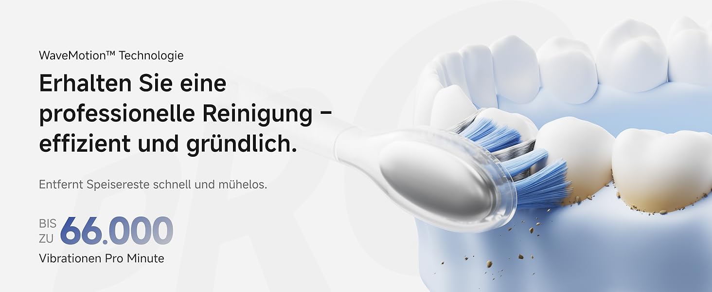 Електрична зубна щітка Laifen Wave Pro з 6 режимами чищення, акумулятор до 70 днів, прозорий чорний колір