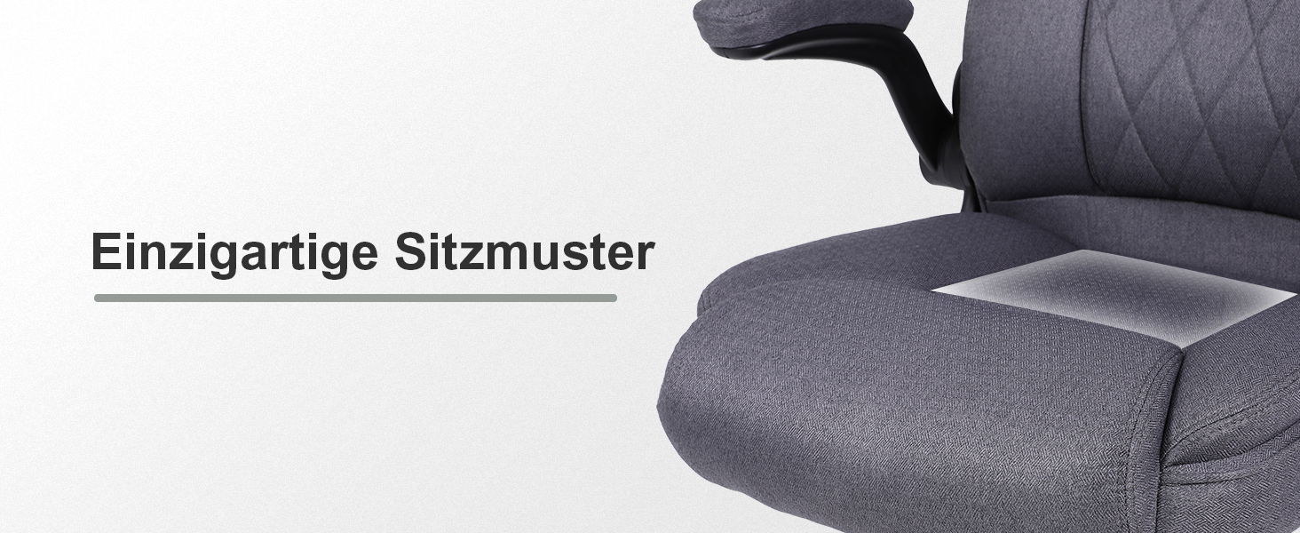 Офісний крісло Flysky з високою спинкою, регульованою висотою та підголівником. Зручний офісний крісло для керівника (сірий)