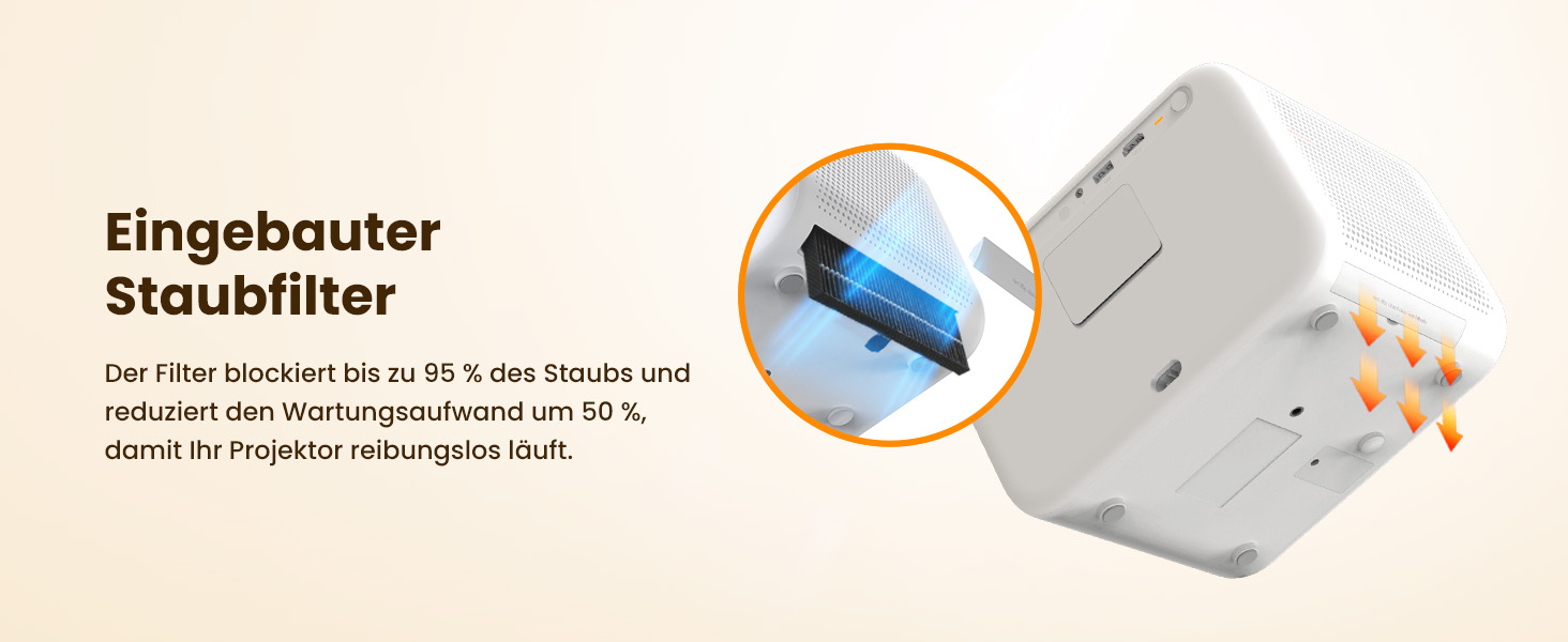 Відеопроектор Yaber L2s з нативним 1080P, автофокусом та WiFi 6/Bluetooth 5.1 для дому та мобільного перегляду