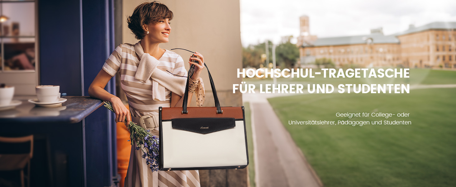 Сумка для ноутбука LOVEVOOK 15.6 дюймів, водонепроникна, для жінок, сумка-шоппер, шкіряна, для роботи, навчання, чорна, бежева, коричнева