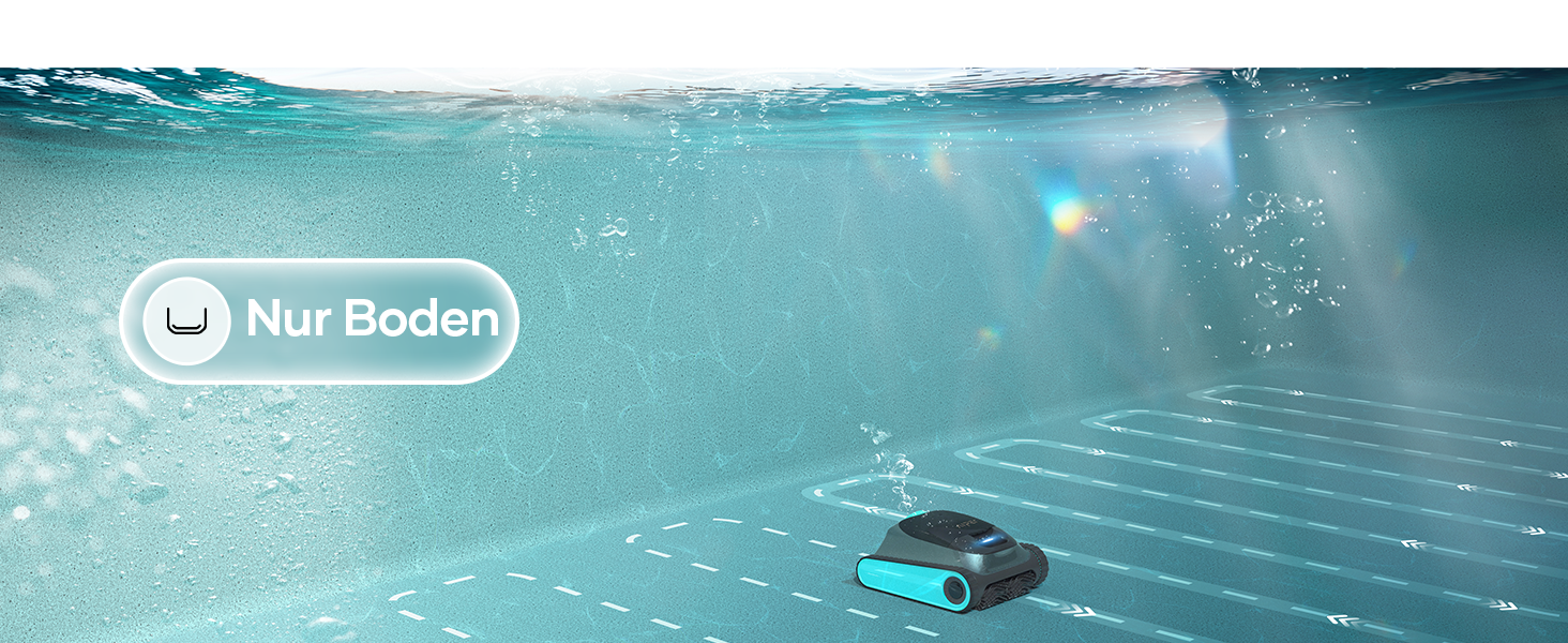 Робот-пилосос для басейну AIPER Scuba S1, бездротовий, для дна і стін, інтелектуальна навігація 2.0, 150 хвилин роботи, для вбудованих басейнів до 150 м², сірий/синій