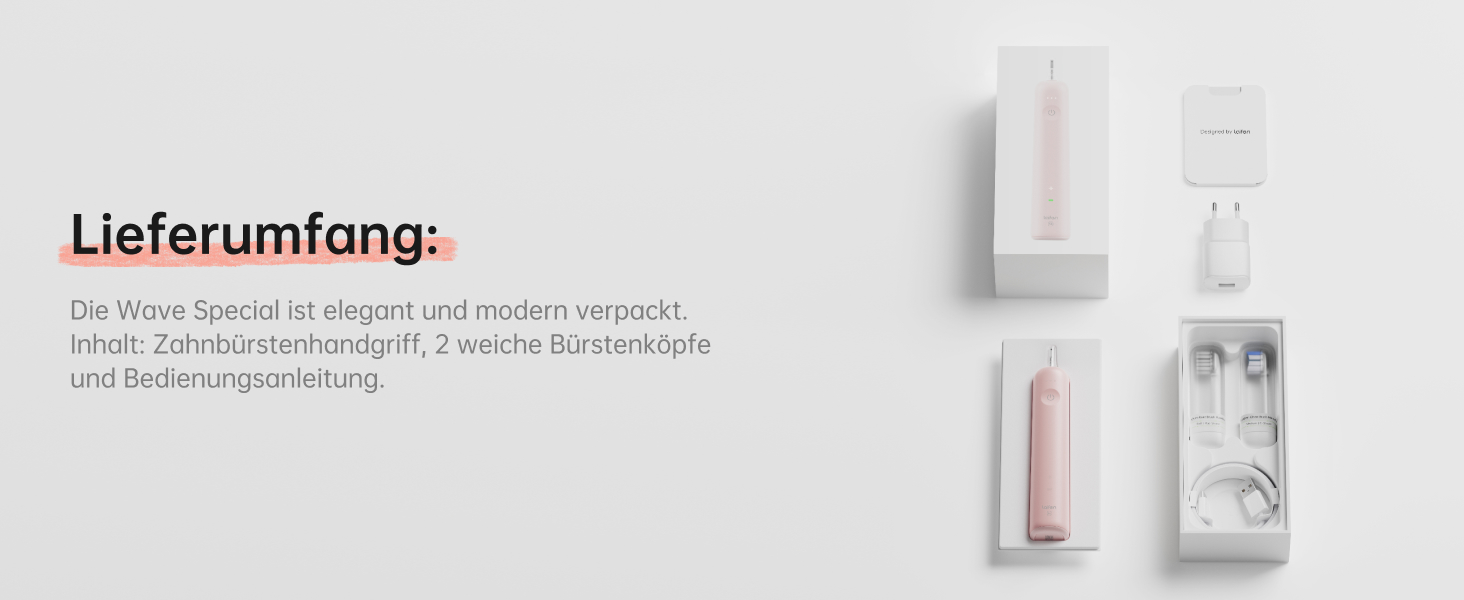 Електрична зубна щітка Laifen Wave Spezial з осциляцією та вібрацією, для дорослих, з додатком, 2 насадки (зелена)