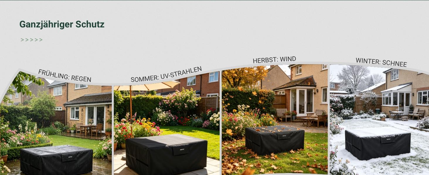 Чохол для садових меблів Awnic 200x135x75 см, 420D Oxford, водонепроникний, анти-UV, міцний, для саду та тераси