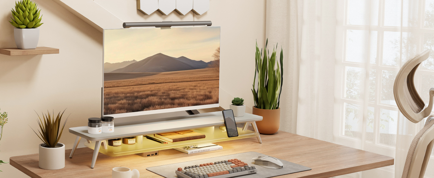 Стіл для принтера Fenge на колесах з органайзером, 3 яруси, білий (45.3x33.5x53.5 см)