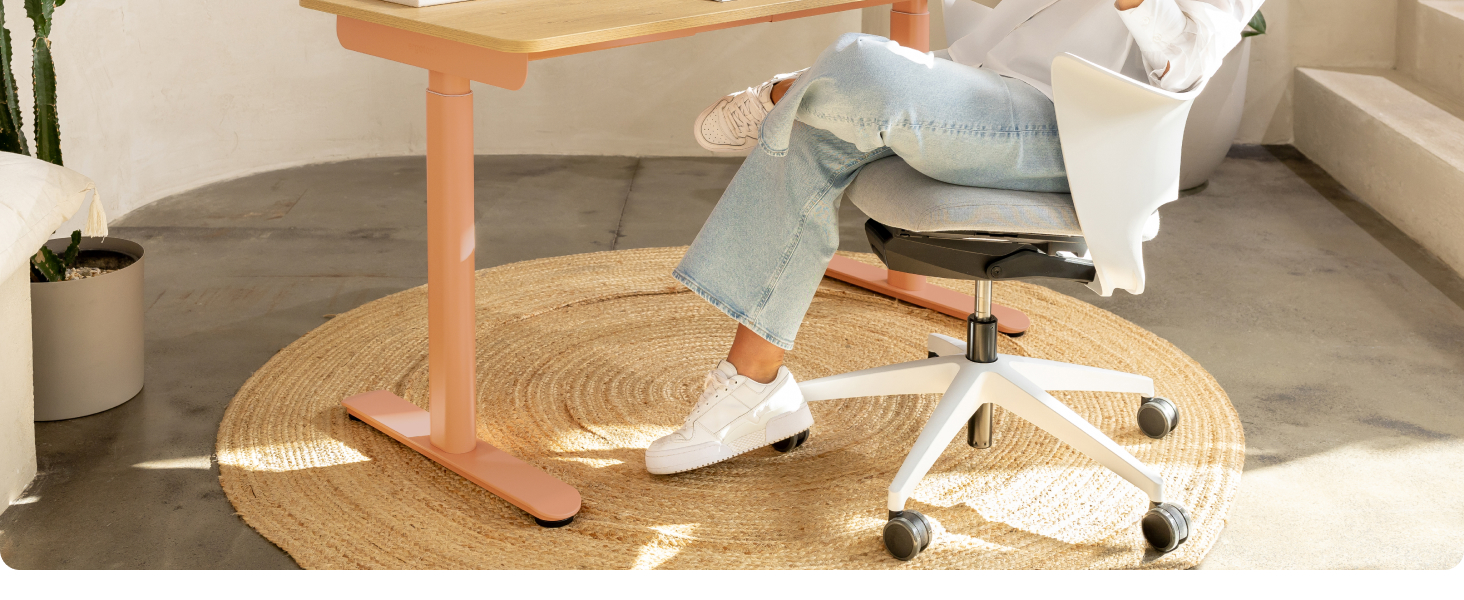 Ergotopia Desktopia One – Регульований стіл, електричний, з подвійним мотором, TÜV-сертифікований, 7 років гарантії (Apricot)