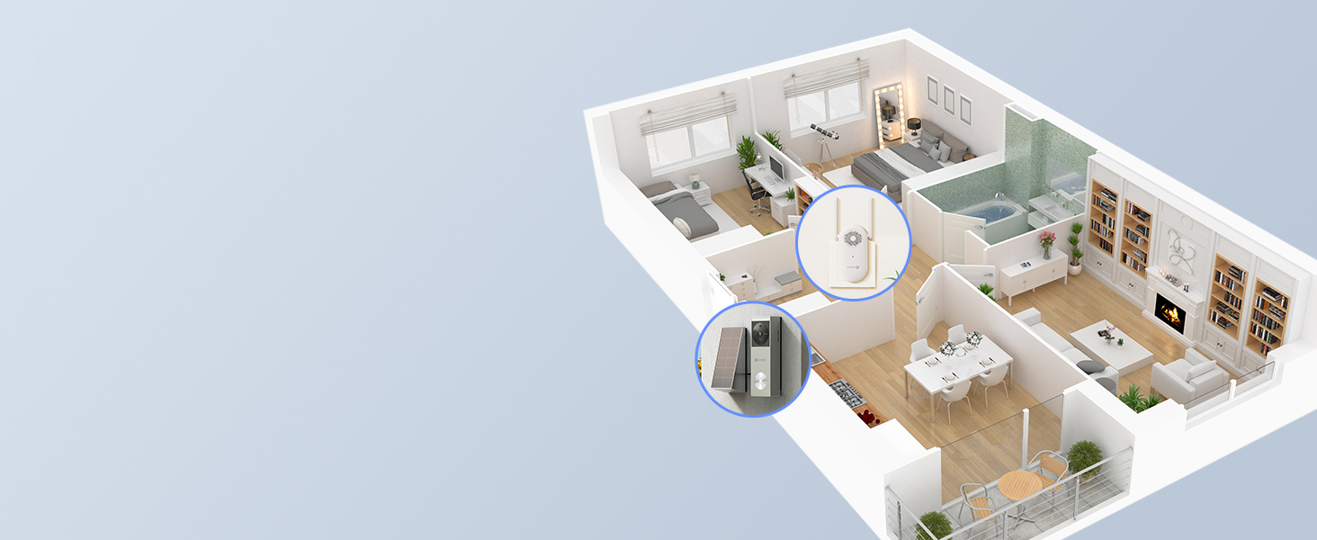 Відеодзвінок EZVIZ CP3 Pro з акумулятором та Chime CH1, бездротовий, з камерою, розпізнавання людей, 2K, кольорове нічне бачення, двосторонній аудіо, 8GB eMMC, комплект з дзвінка, сонячна панель