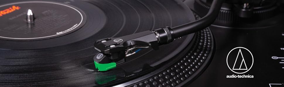 Програвач вінілових платівок Audio-Technica LP120XUSB, чорний, аналоговий і USB, з прямим приводом, комплект з карбоновою щіткою