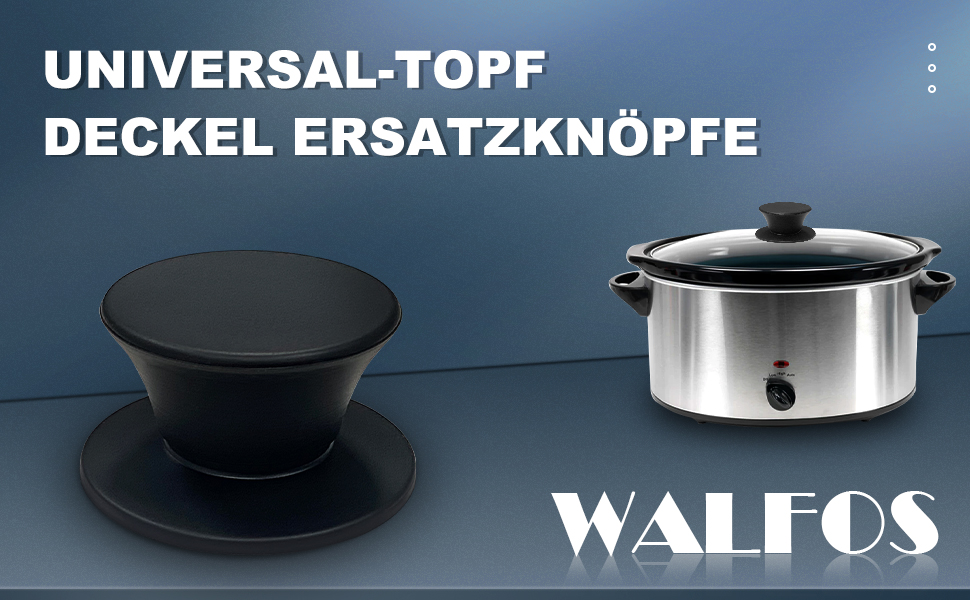 Універсальна кришка для каструль та сковорідок Walfos зі скляним куполом та силіконовим обідком, Ø 33, 36, 38 см, термостійка, чорна
