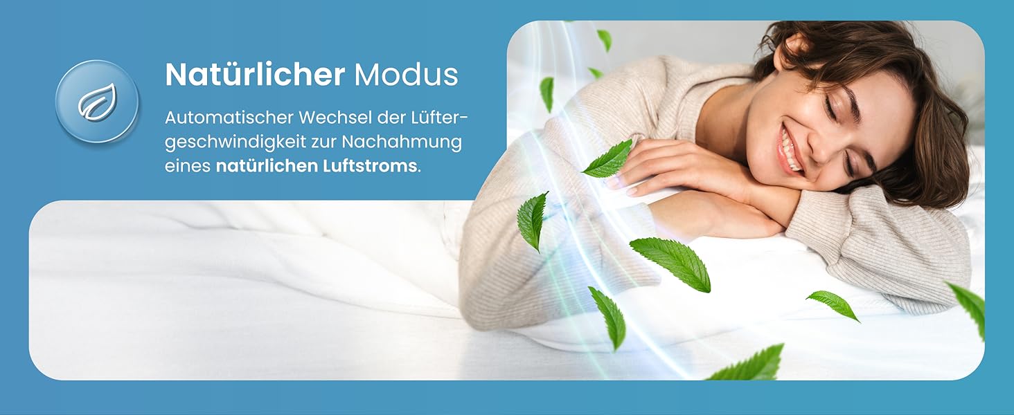 Вентилятор Pro Breeze OmniAir з очищувачем повітря 105 см, 10 швидкостей, HEPA 13, LED дисплей, пульт ДУ, 5 режимів, тиха робота, чорний