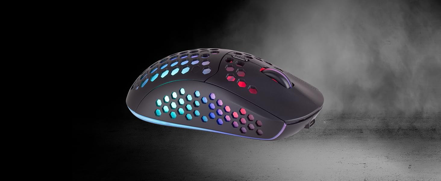 Бездротова ігрова миша Mars Gaming MMW3W RGB Flow, ультралегка (79г), 3200 DPI, біла