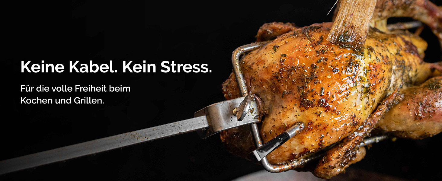 MEATER+ - Бездротовий смарт-термометр для м'яса з радіусом дії 50 м | Для духовки, гриля, сковороди та ротатерії | Ідеальний результат приготування м'яса через додаток