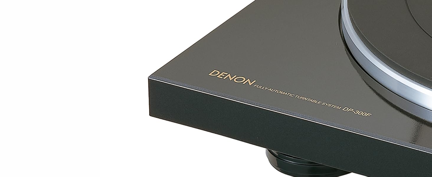 Denon DP-300F повністю автоматичний програвач вінілу з ремінним приводом, вбудованим передпідсилювачем, чорний