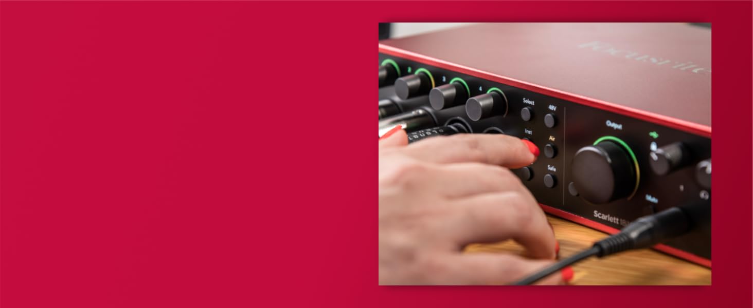 Звукова карта Focusrite Scarlett 4i4 4-го покоління USB: для гітаристів, вокалістів, музикантів - Hi-Fi студійна якість, комплект програмного забезпечення