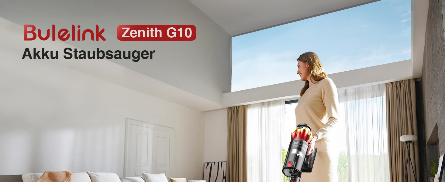 Бездротовий акумуляторний пилосос 45000Pa/550W/65хв, об'єм 1,6л з дисплеєм, антизаплутана щітка, самостійна підставка, док-станція на стіну, 8-шарова фільтрація, тиха робота, для шерсті тварин/килимів/твердих поверхонь/автомобіля (Червоний)