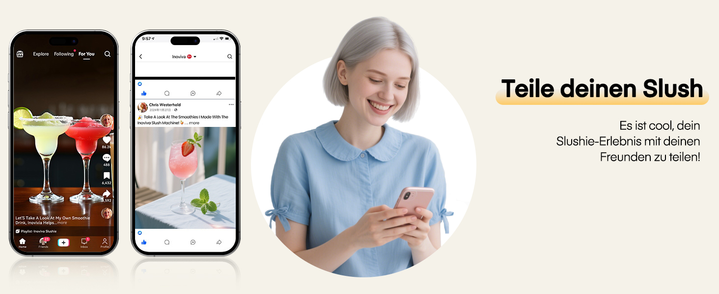 Машина для приготування сляш та коктейлів 2L, 5-в-1, Quickfreeze Technology, для дому