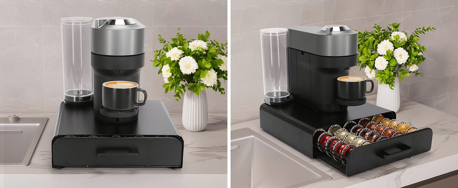 Підставка-органайзер для капсул Nespresso Vertuo, металевий тримач-шухляда для кавових капсул
