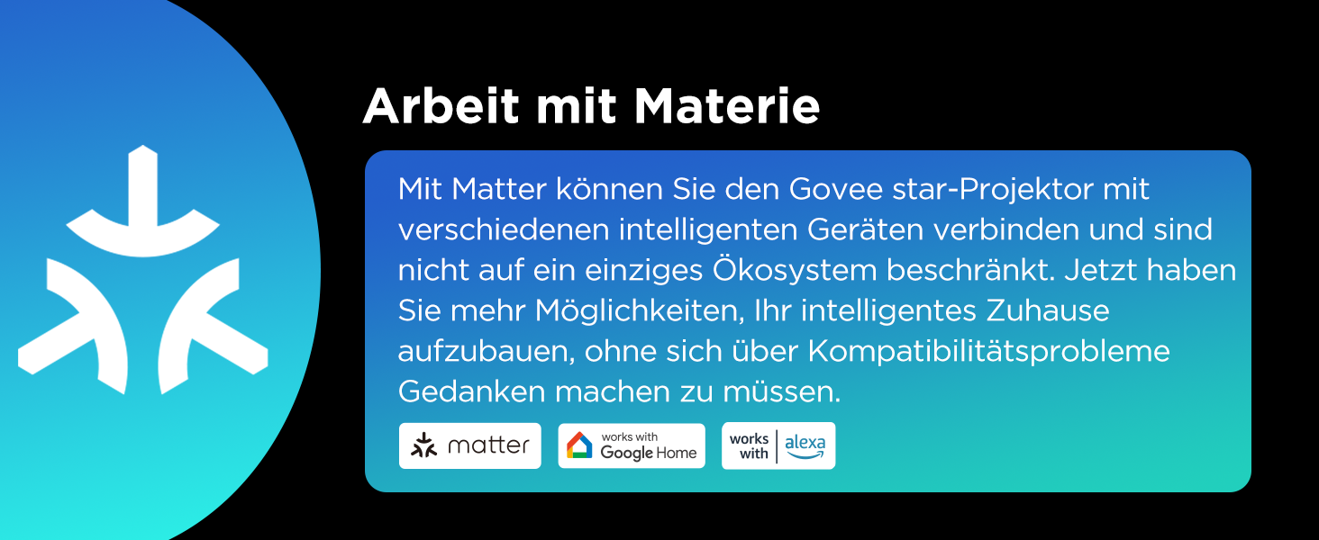 Проєктор зоряного неба Govee RGBW Aurora: Лампа, 52 сцени, таймер, 18 шумів, сумісність з Alexa Matter, для дитячої кімнати та спальні