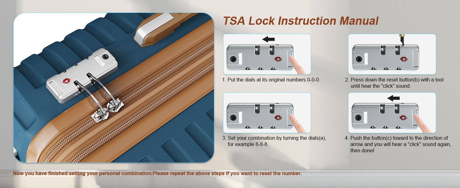 Набір валіз Joyway 6шт з жорстким корпусом, beauty-кейс, косметичка, 4 колеса, TSA-замок, морсько-коричневий (блакитний/коричневий), набір ручної поклажі 4шт