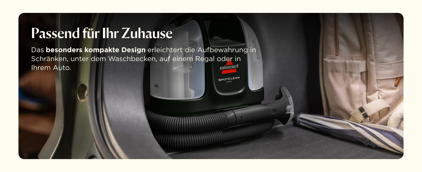 Портативний мийник для килимів Bissell SpotClean Mini 41491 - компактний, для дому та авто