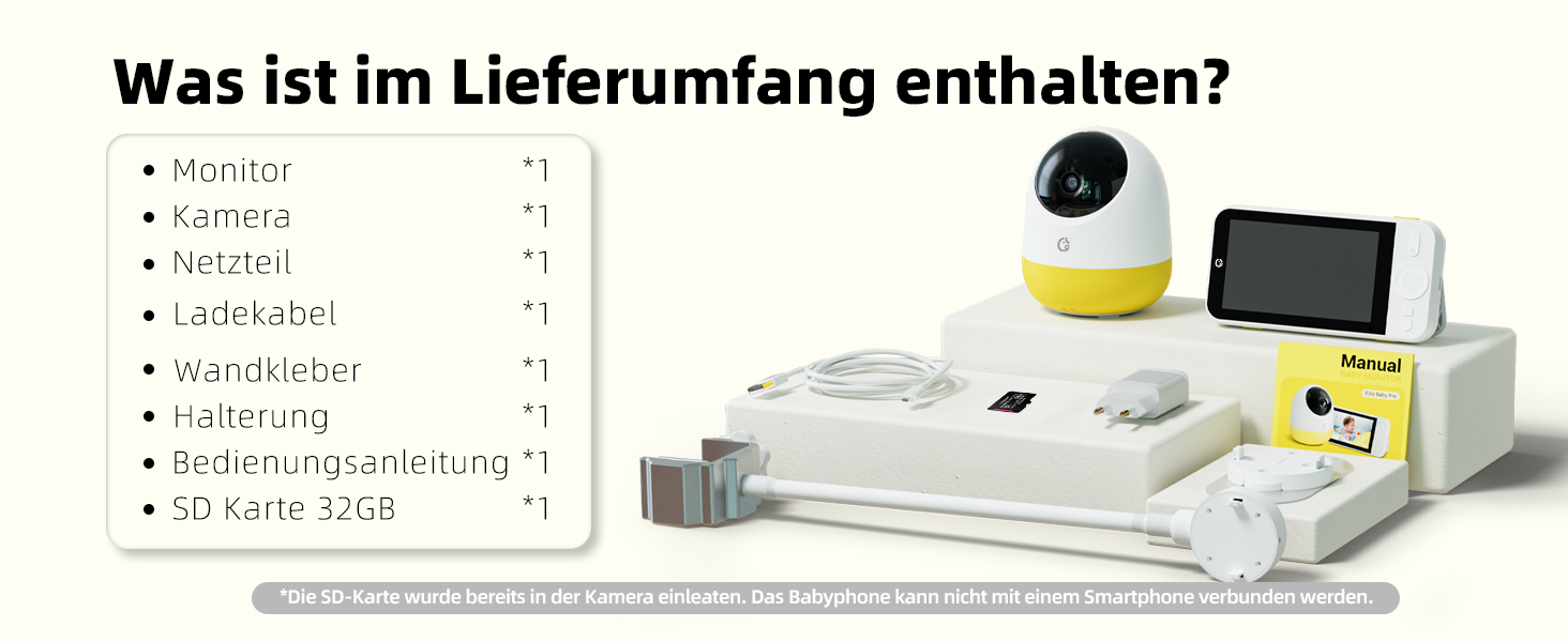 Радіоняня Ellie з камерою 2K, 5