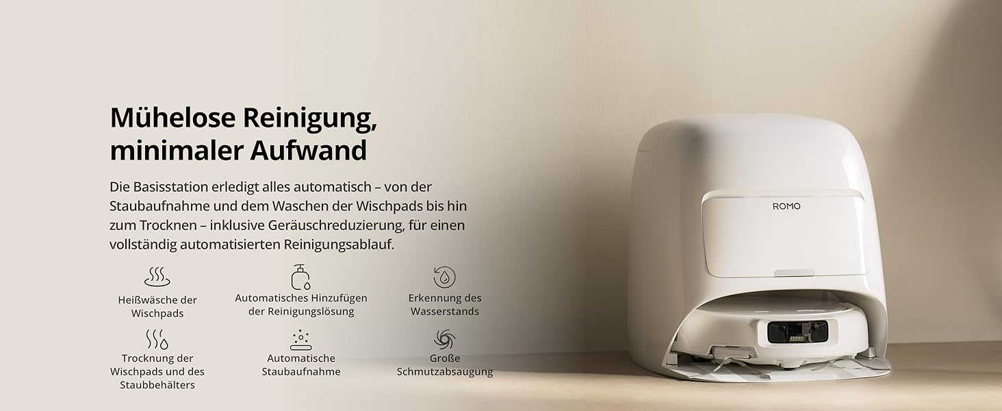 Робот-пилосос DJI Robo S з функцією миття підлоги, 25 000 Па потужність всмоктування, розпізнавання перешкод рівня дрона, два роботизовані руки, 200 днів без обслуговування, автоматичне очищення та сушіння моп-насадки DJI Robo S (версія з баком для води)