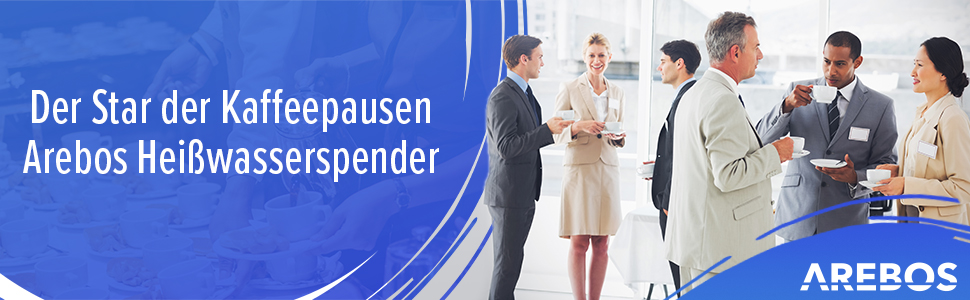 Електричний глінтвейнер Arebos 1650W - диспенсер гарячих напоїв, 20 л, з піддоном, краном, термостатом та захистом від перегріву. Регулювання температури 30-110 °C. Червоний колір.