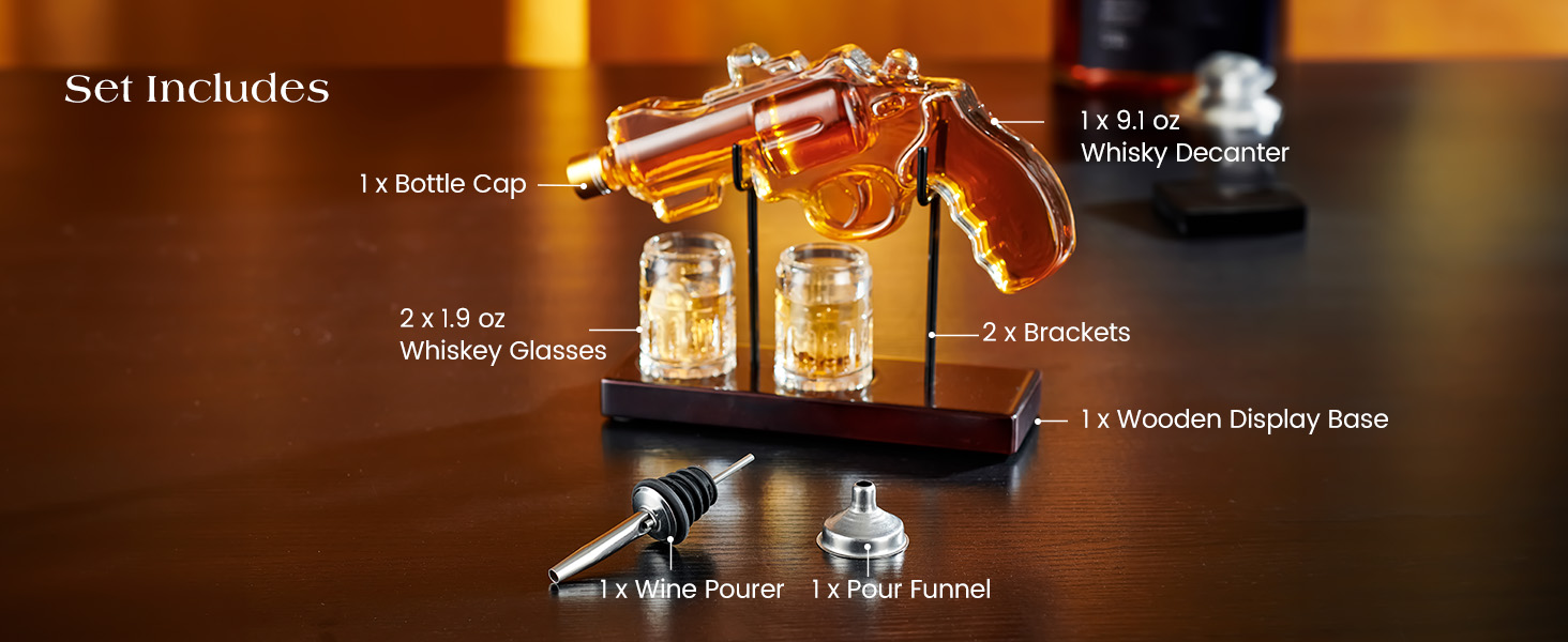 Набір для віскі з келихами: подарунок для чоловіка, батька, колеги. Стильний декантер та келихи для дому та бару