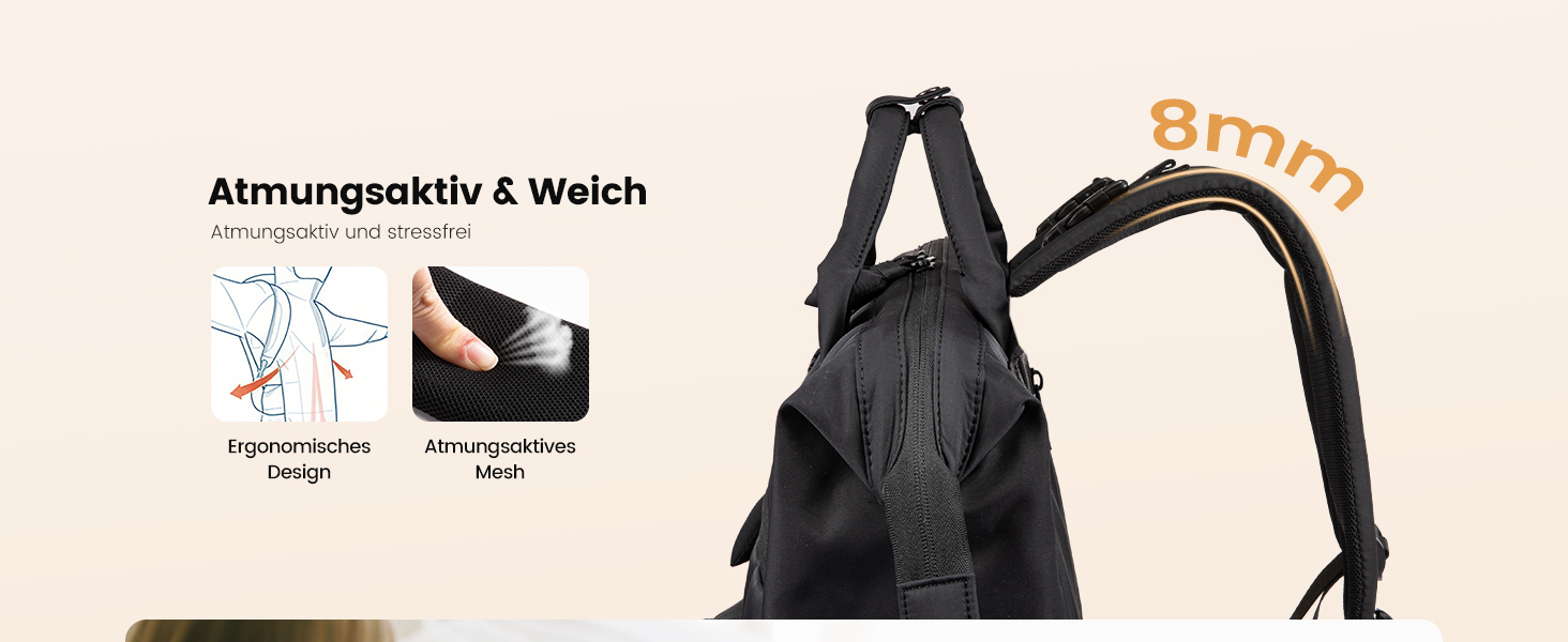 LOVEVOOK Рюкзак-переноска для мами та тата, рюкзак-пеленальник, сумка для підгузків, водонепроникна, з пеленальною підкладкою, з ременями для дитячої коляски, Khaki-beige