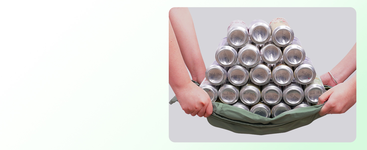 Набір компресійних органайзерів для валізи та рюкзака ECOHUB, 4 предмети, еко-серія з сіткою та бирками, зелений