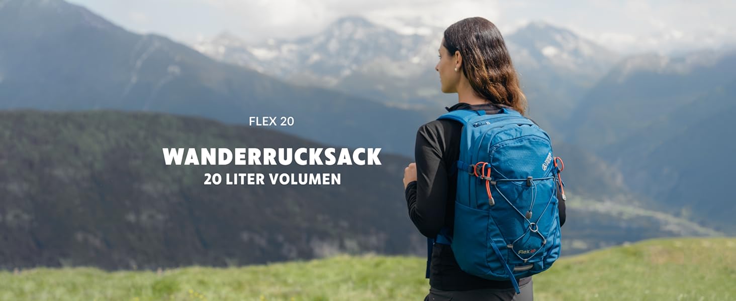 Похідний рюкзак Terra Peak Flex 20 преміум-класу об'ємом 20 л (маленький) з вентиляцією для спини , гідратаційної системою і чохлом від дощу-похідний рюкзак з поліестеру з дихаючої 3D повітряної сіткою-Рюкзак для активного відпочинку на відкритому повітрі з поясним ременем (20 літрів, синій)