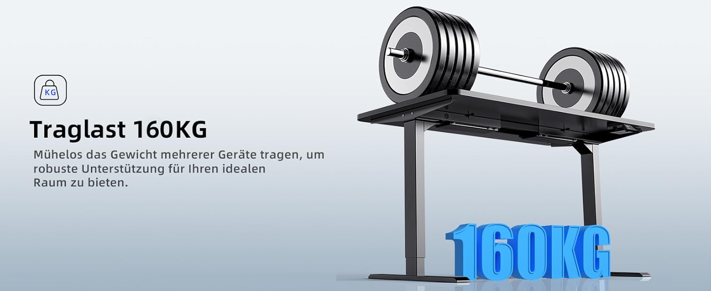 Регульований за висотою електричний стіл MAIDeSITe з 2 моторами, 4 пам'яттю та захистом від зіткнення (чорний), 72-120 см