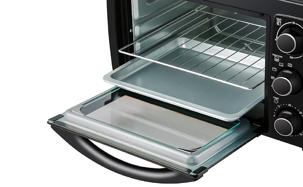 Міні-піч STEINBORG 15 л: піч для піци, випікання та підігріву. Економне споживання енергії, таймер 60 хв.