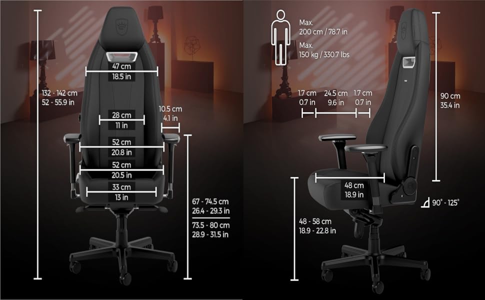 Крісла Legend TX Gaming Chair Anthracite - вантажопідйомність 150 кг, 4D підлокітники, синтетична шкіра