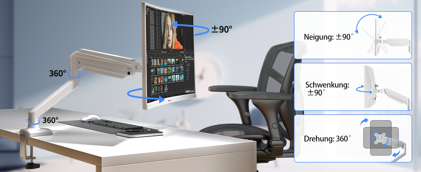 Кріплення для монітора Suptek MD01A: газ-амортизатор, 13-32