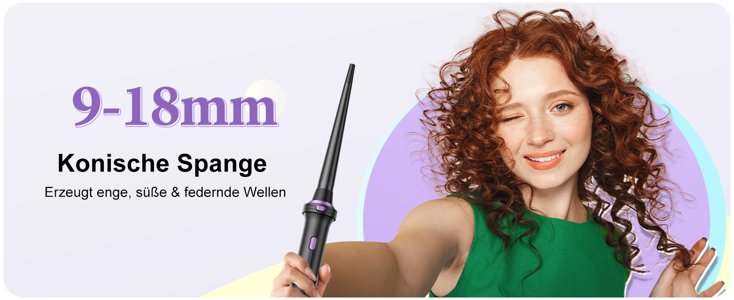 BESTOPE PRO Локкенстаб: Набір випрямляча та плойки 5-в-1 з термощіткою, 3 плойки (9-25 мм) для великих локонів, 13 температур, захисне покриття, рукавичка, затискач (базальтовий чорний)