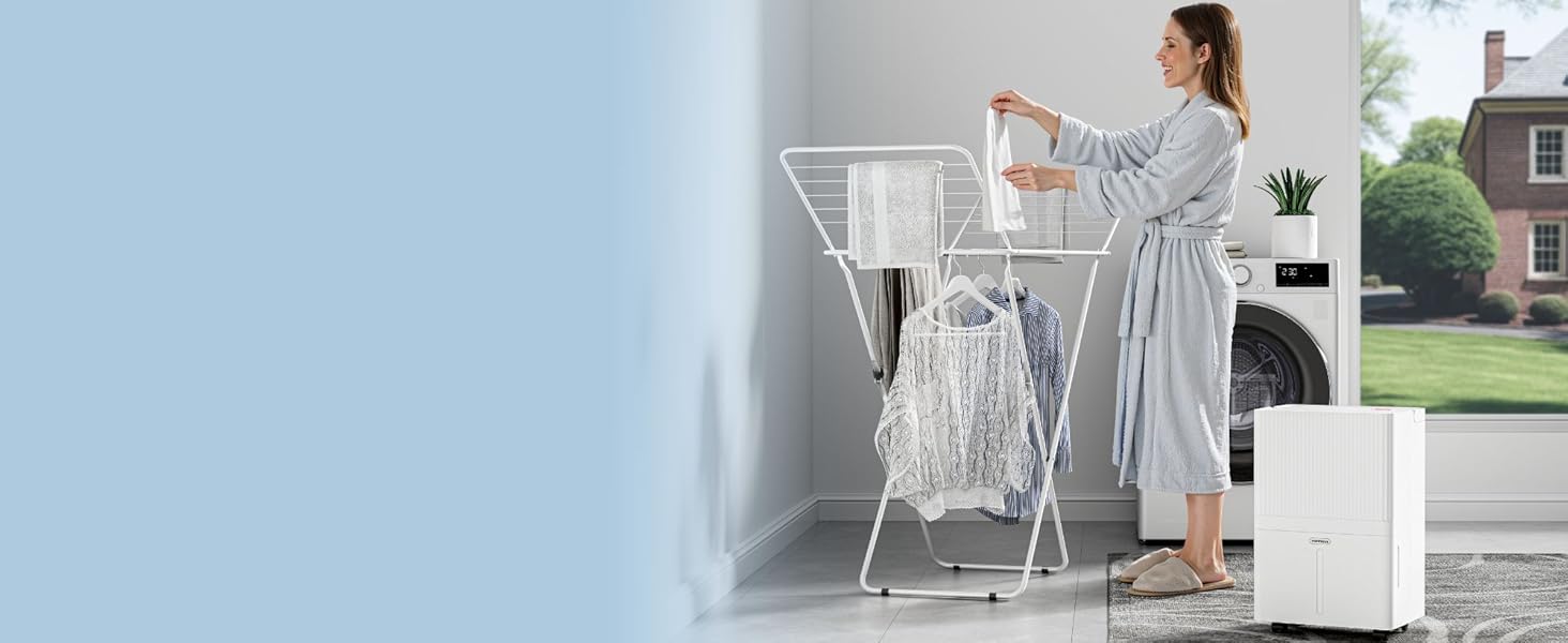 Електричний осушувач повітря VonHaus 12L/24h - для підвалу та приміщень до 125 м³, з таймером та гофрованим шлангом - захист від вологи та плісняви