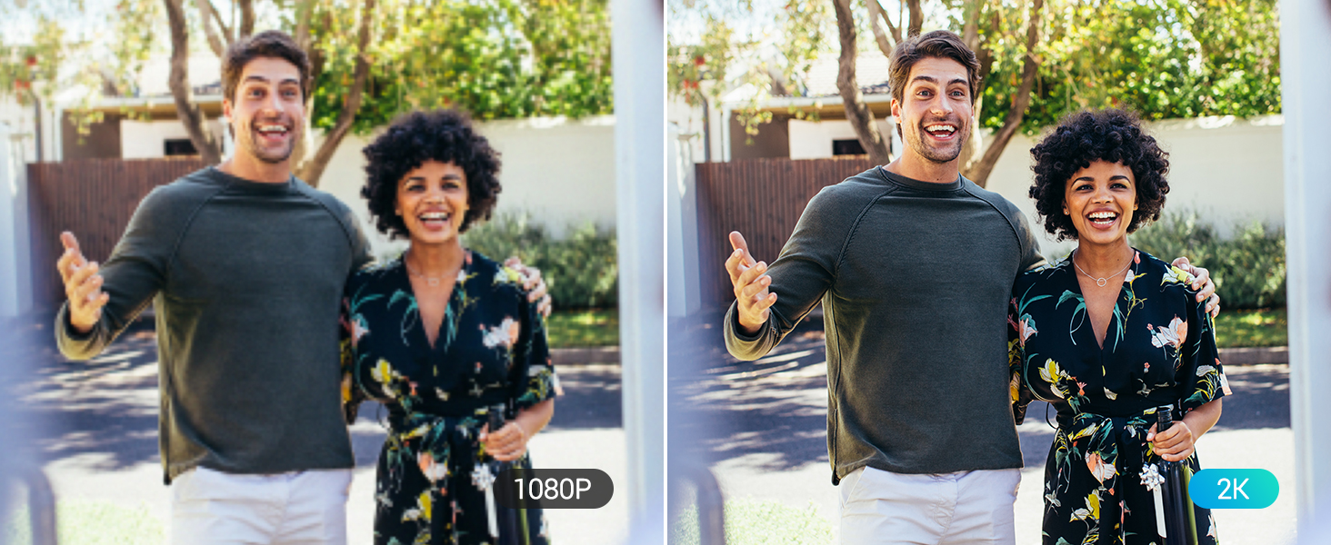 Відеодзвінок EZVIZ CP3 Pro з акумулятором та Chime CH1, бездротовий, з камерою, розпізнавання людей, 2K, кольорове нічне бачення, двосторонній аудіо, 8GB eMMC, комплект з дзвінка, сонячна панель