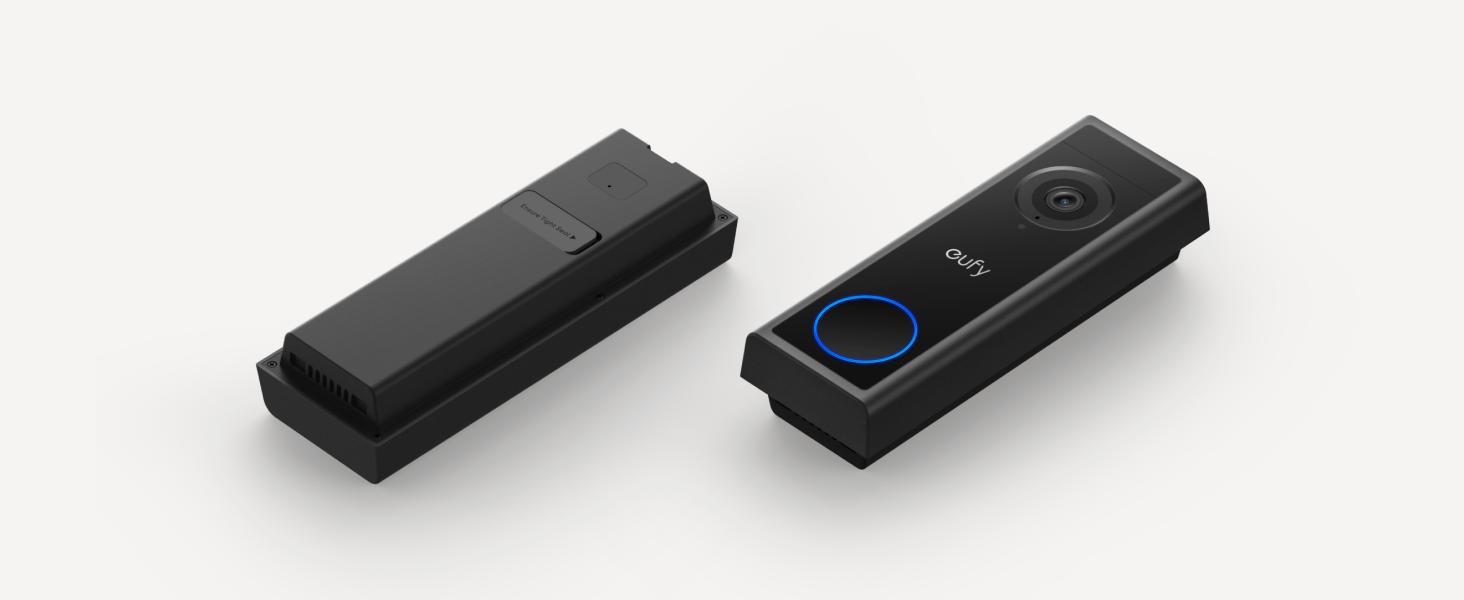 Бездротовий відеодзвінок eufy Security C31 з Chime, 2K FHD, 2 способи живлення, Live-відео, Легка установка, Змінний акумулятор, 24/7 запис, без передплати, з Chime