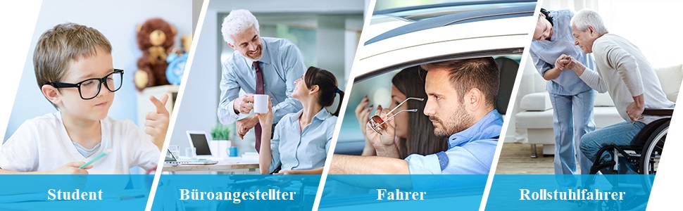 Подушка для спини Feagar для офісного крісла та дивана | Підтримка спини для офісу та дому, чорна