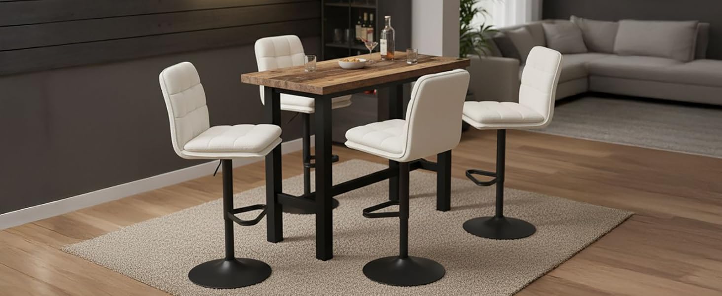 Розсувний обідній стіл B&D Home Anna | 120-160 x 80 см | на 4-6 осіб | з масиву дерева Texas-Eiche | чорне металеве підстав'я | для кухні та їдальні | стиль скандинавський, індустріальний