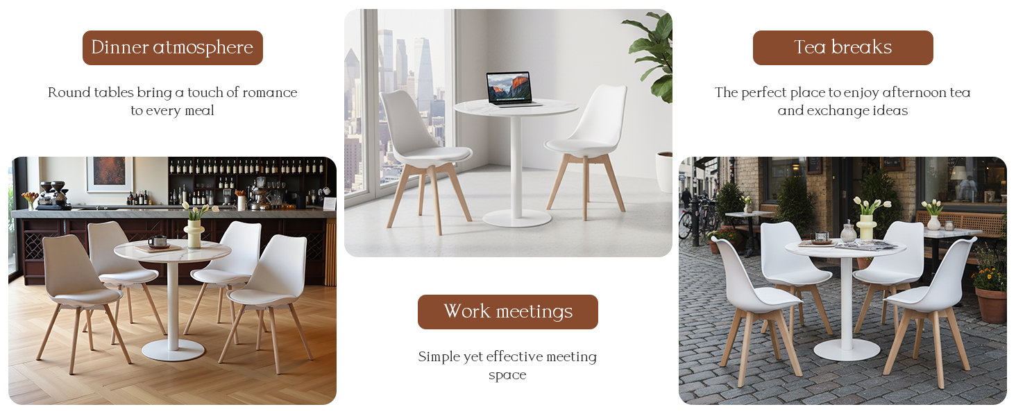 Круглий обідній стіл для кухні, вітальні, балкону. Білий стіл 70x70 см з мармуровою стільницею та прямою ніжкою