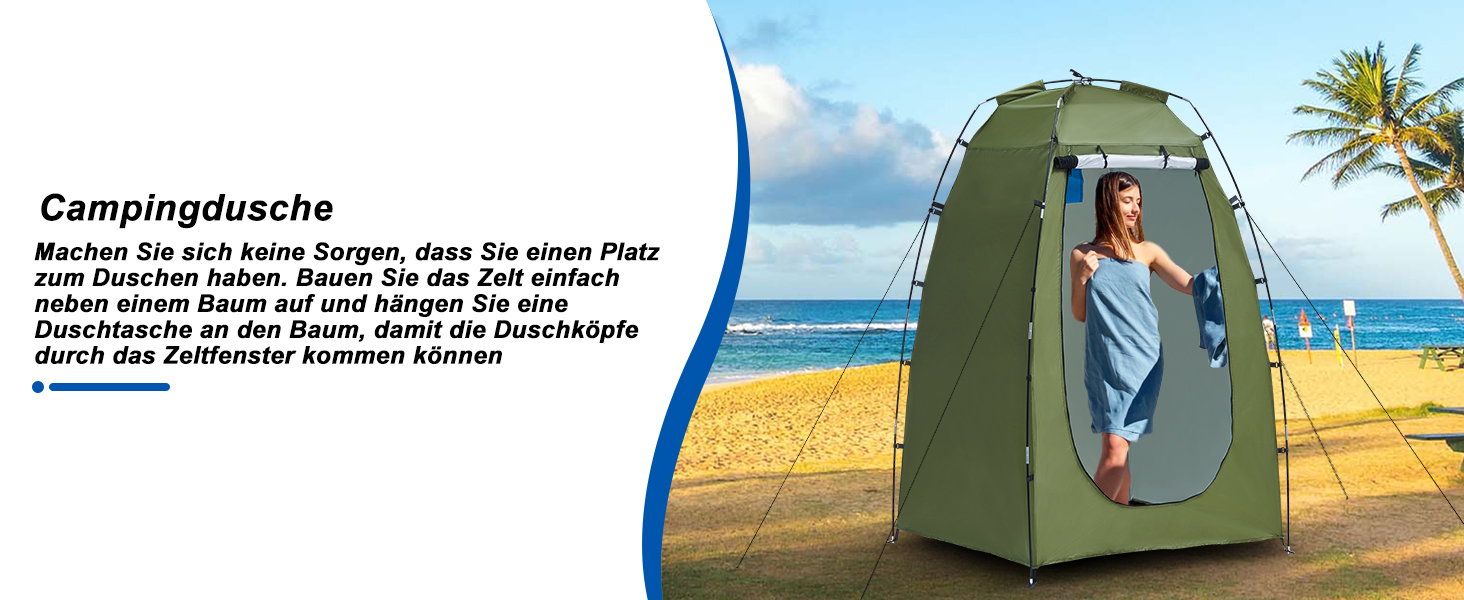 CLIPOP Намет Pop-Up, водонепроникний, легкий, одношаровий, для весняного кемпінгу, простий у встановленні – для пляжу, походів, фестивалів, відпочинку на природі (Зелений)