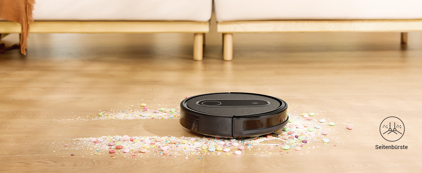 Робот-пилосос з функцією миття 2 в 1, потужність всмоктування 3000Pa, час роботи до 120 хвилин, 4 режими прибирання, робот-пилосос для видалення шерсті тварин з Aquacontrol™