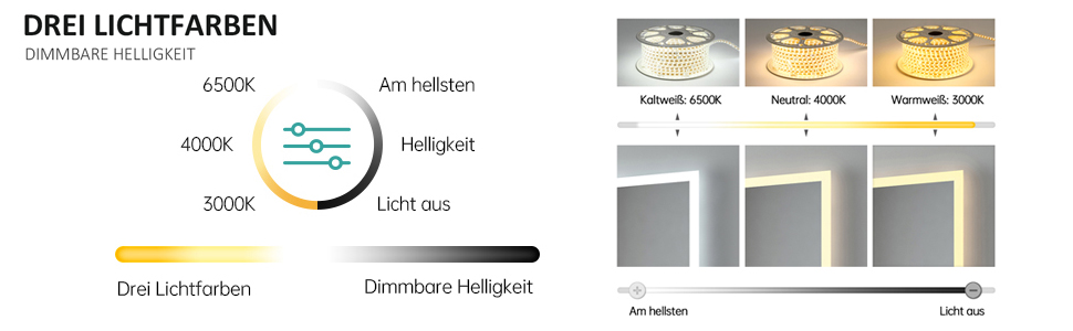 LED дзеркало для ванної кімнати EMKE 80x60 см з підсвіткою, сенсорне управління, протитуманне покриття, 3 кольори світла, IP44, енергозберігаюче