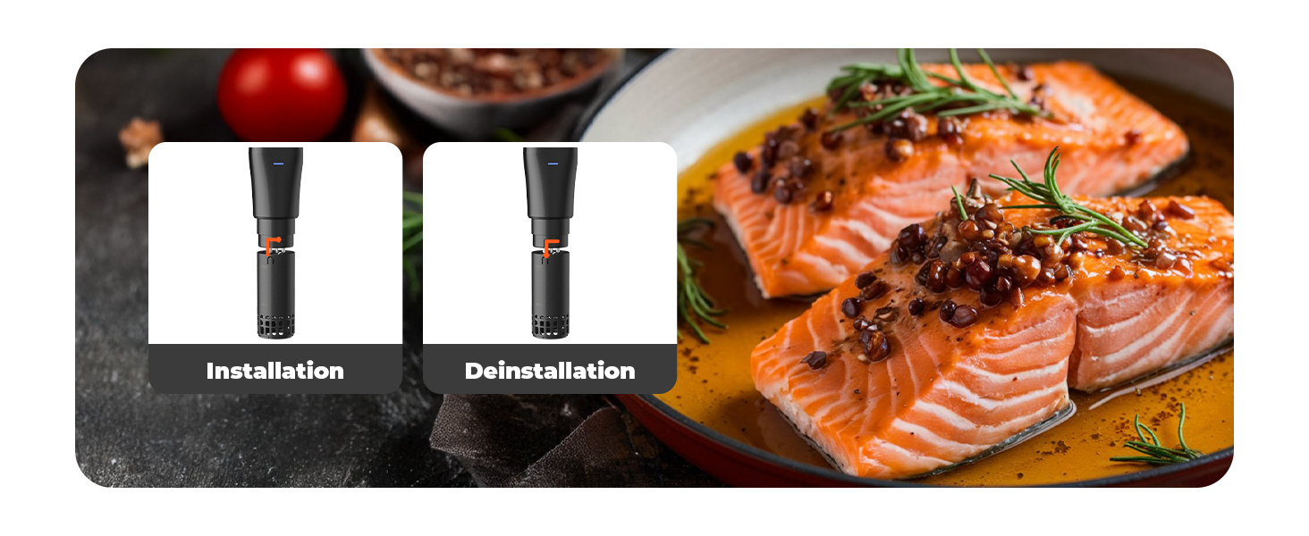 Су-від кухонний прилад Sous Vide Garer Stick 1000W з резервуванням, прецизійний посуд для приготування їжі, іммерсійний циркулятор