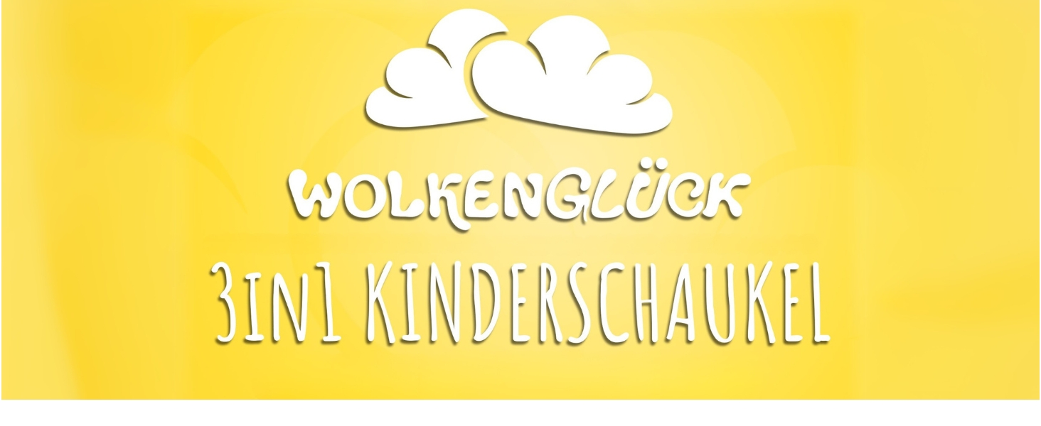 Дитяча гойдалка Wolken Glück® 3 в 1 для малюків (6 місяців - 6+ років) - Зростаюча гойдалка для дому та вулиці з підголівником та ременем безпеки (Сірий)